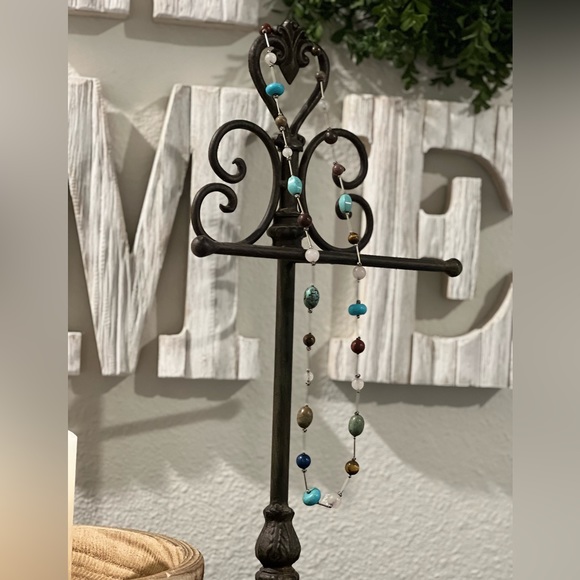 Source Unknown Jewelry - Turquoise, agates, gemstones, tigers eye necklace.